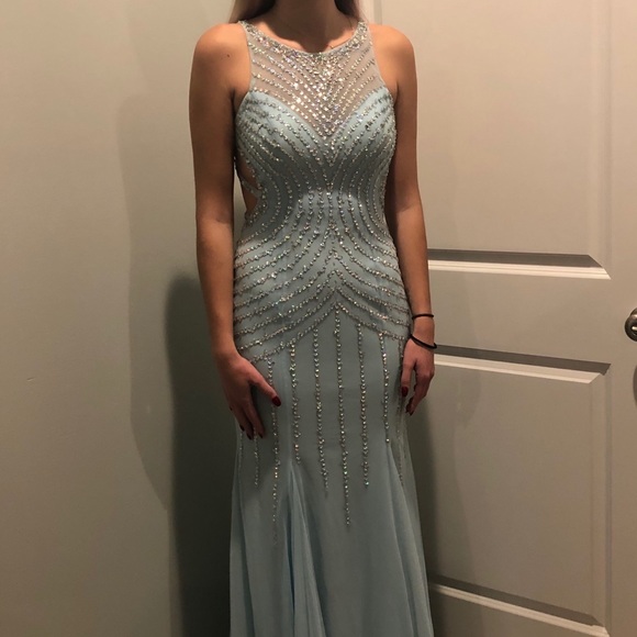 Light blue Prom Dress - Picture 3 of 4
